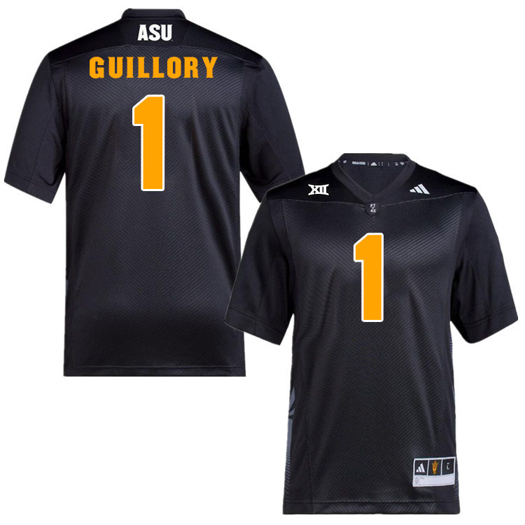 Men #1 Xavier Guillory Arizona State Sun Devils College Football Jerseys Stitched-Black